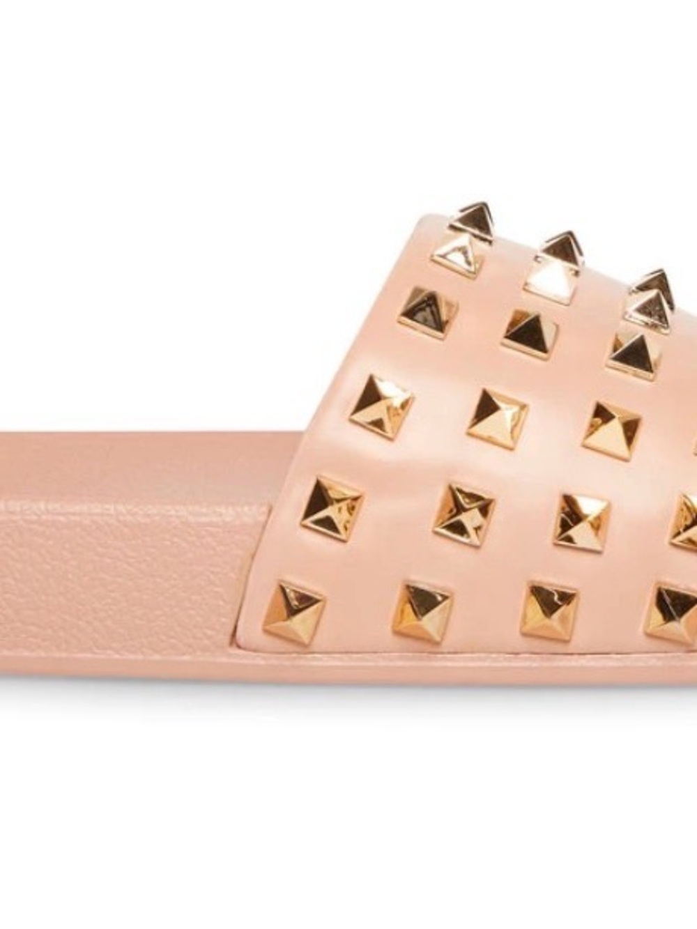 Madden Girl Blush Slide Sandals with Gold Studs